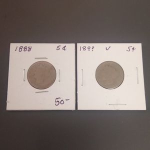 (2)  Old V Nickels Lot